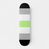 Agender Pride Vlag – Agender Identiteit LGBTQIA+ Persoonlijk Skateboard (Voorkant)