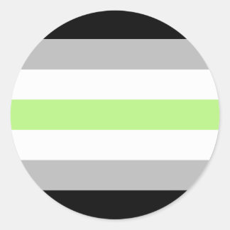 Agender Pride-vlag – Agender identiteit LGBTQIA+ Ronde Sticker