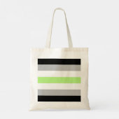 Agender Pride-vlag – Agender identiteit LGBTQIA+ Tote Bag (Achterkant)