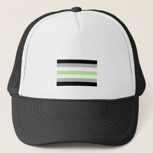 Agender Pride-vlag – Agender identiteit LGBTQIA+  Trucker Pet (Voorkant)