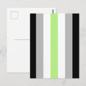 Agender Pride-vlag Briefkaart (Voorkant / Achterkant)