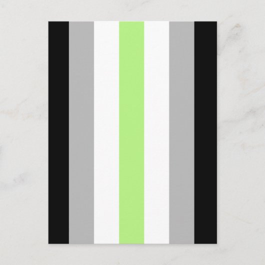 Agender Pride-vlag Briefkaart (Voorkant)