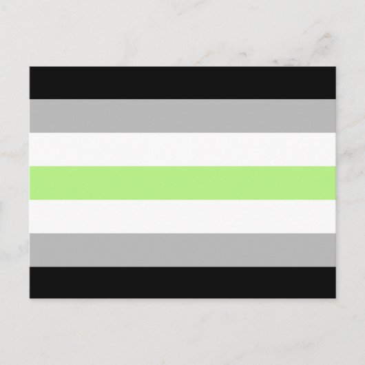Agender Pride Vlag Briefkaart (Voorkant)