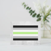 Agender Pride-vlag Briefkaart (Staand voorkant)