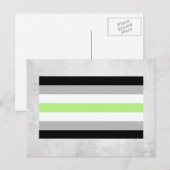 Agender Pride-vlag Briefkaart (Voorkant / Achterkant)