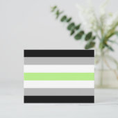 Agender Pride-vlag Briefkaart (Staand voorkant)