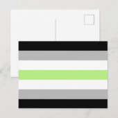 Agender Pride-vlag Briefkaart (Voorkant / Achterkant)