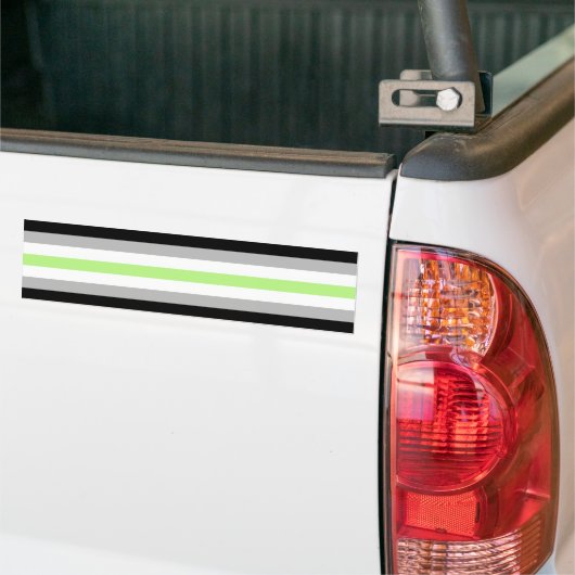 Agender Pride-vlag Bumpersticker (Op Truck)
