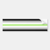 Agender Pride-vlag Bumpersticker (Voorkant)