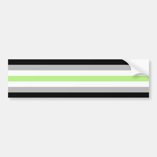 Agender Pride-vlag Bumpersticker (Voorkant)