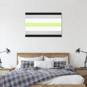 Agender Pride Vlag Canvas Afdruk (Insitu (Slaapkamer))