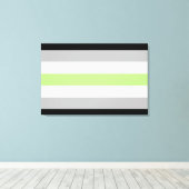 Agender Pride Vlag Canvas Afdruk (Insitu (Houten vloer))