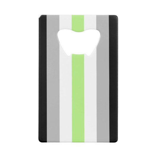 Agender Pride-vlag Creditkaart Flessenopener (Voorkant)