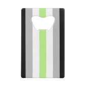Agender Pride-vlag Creditkaart Flessenopener (Achterkant)