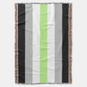 Agender Pride Vlag Deken (Voorkant Verticaal)