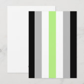 Agender Pride-vlag Feestdagenkaart (Voorkant / Achterkant)