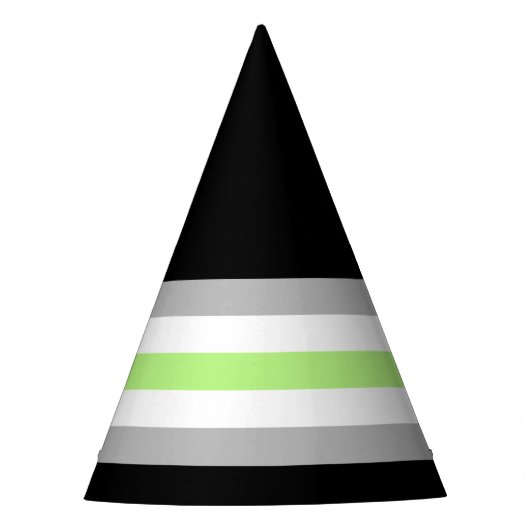 Agender Pride-vlag Feesthoedjes (Voorkant)