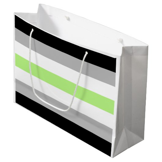 Agender Pride-vlag Groot Cadeauzakje (Voorkant Gekanteld)