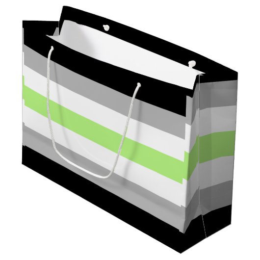 Agender Pride-vlag Groot Cadeauzakje (Voorkant Gekanteld)