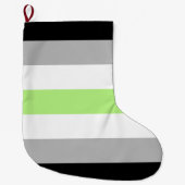 Agender Pride-vlag Grote Kerstsok (Voorkant)