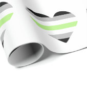 Agender Pride Vlag Hart Cadeaupapier (Rol Hoek)