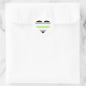 Agender Pride Vlag Hart Ronde Sticker (Tas)