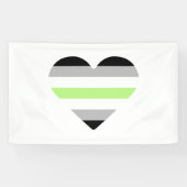 Agender Pride Vlag Hart Spandoek (Horizontaal)