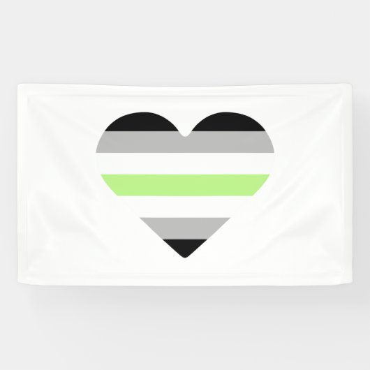 Agender Pride Vlag Hart Spandoek (Horizontaal)