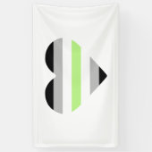 Agender Pride Vlag Hart Spandoek (Verticaal)