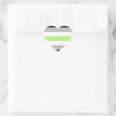 Agender Pride Vlag Hart Sticker (Tas)