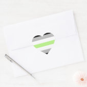 Agender Pride Vlag Hart Sticker (Envelop)