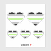 Agender Pride Vlag Hart Sticker (Vel)