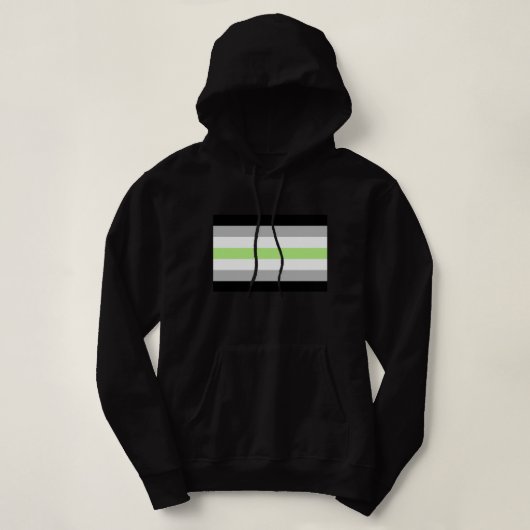 Agender Pride Vlag Hoodie (Design voorkant)
