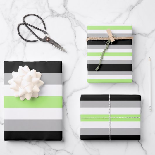 Agender Pride-vlag Inpakpapier Vel (Voorkant)