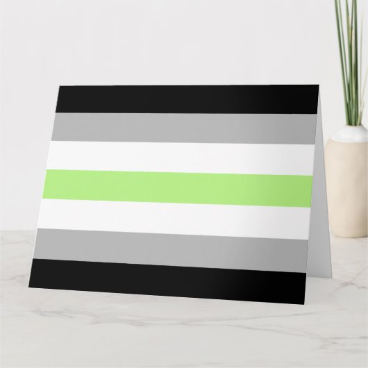 Agender Pride-vlag Kaart (Voorkant)