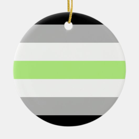 Agender Pride Vlag Keramisch Ornament (Voorkant)