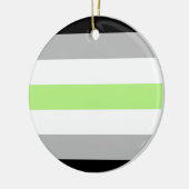 Agender Pride Vlag Keramisch Ornament (Links)