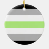 Agender Pride Vlag Keramisch Ornament (Achterkant)
