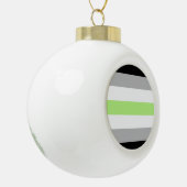 Agender Pride-vlag Keramische Bal Ornament (Links)