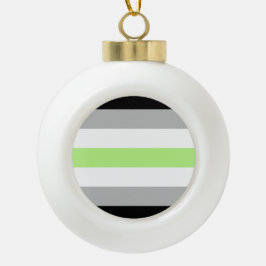 Agender Pride-vlag Keramische Bal Ornament