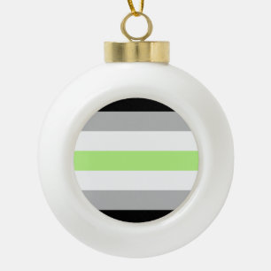 Agender Pride-vlag Keramische Bal Ornament