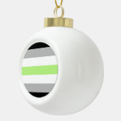 Agender Pride-vlag Keramische Bal Ornament (Rechts)
