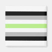 Agender pride vlag magneet (Voorkant)