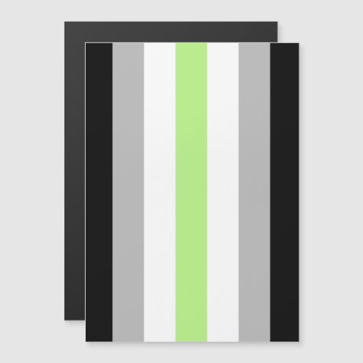 Agender Pride-vlag Magnetische Uitnodiging (Voorkant / Achterkant)