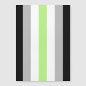 Agender Pride-vlag Magnetische Uitnodiging (Voorkant)