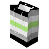 Agender Pride Vlag Medium Cadeauzakje (Voorkant Gekanteld)