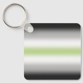 Agender Pride-vlag met verloop en aangepaste naam Sleutelhanger