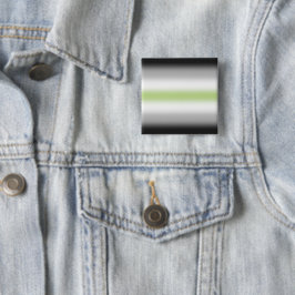 Agender Pride-vlag met verloop en aangepaste naam Vierkante Button 5,1 Cm