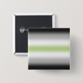 Agender Pride-vlag met verloop en aangepaste naam Vierkante Button 5,1 Cm (Voorkant /achterkant)