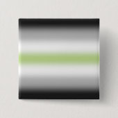 Agender Pride-vlag met verloop en aangepaste naam Vierkante Button 5,1 Cm (Voorkant)
